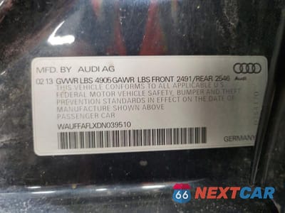 Zdjęcie 12 z 12 samochodu: 2013 AUDI A4 PREMIUM PLUS VIN:WAUFFAFLXDN039510 - miniatura