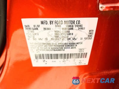Zdjęcie 13 z 13 samochodu: 2007 FORD EDGE SEL PLUS VIN:2FMDK39CX7BA56512 - miniatura