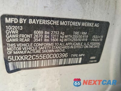 Zdjęcie 12 z 12 samochodu: 2014 BMW X5 SDRIVE35I VIN:5UXKR2C55E0C00396 - miniatura