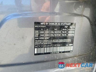 Zdjęcie 12 z 12 samochodu: 2015 MERCEDES-BENZ GLA 250 4MATIC VIN:WDCTG4GB0FJ180861 - miniatura