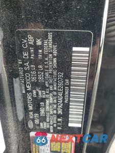 Zdjęcie 12 z 12 samochodu: 2020 KIA RIO S VIN:3KPA24AD4LE260792 - miniatura