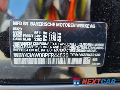 Zdjęcie 13 z 13 samochodu: 2023 BMW I4 EDRIVE 35 VIN:WBY43AW08PFR44530 - miniatura