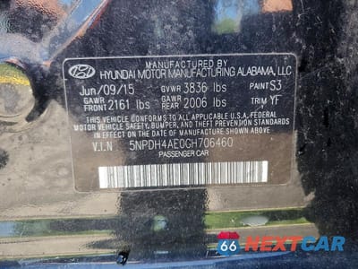 Zdjęcie 12 z 12 samochodu: 2016 HYUNDAI ELANTRA SE VIN:5NPDH4AE0GH706460 - miniatura