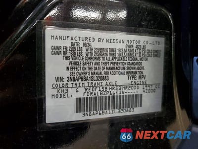 Zdjęcie 13 z 13 samochodu: 2025 NISSAN KICKS S VIN:3N8AP6BA1SL320883 - miniatura
