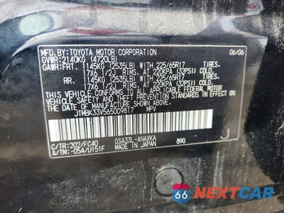 Zdjęcie 13 z 13 samochodu: 2006 TOYOTA RAV4 BASE VIN:JTMBK33V565009817 - miniatura