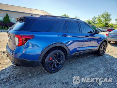 Trzecie zdjęcie samochodu z tyłu: 2020 FORD EXPLORER ST VIN:1FM5K8GC5LGA24252 - miniatura