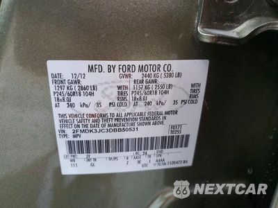 Zdjęcie 13 z 13 samochodu: 2013 FORD EDGE SEL VIN:2FMDK3JC3DBB50531 - miniatura