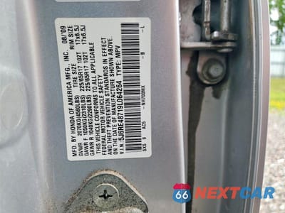 Zdjęcie 13 z 13 samochodu: 2009 HONDA CR-V EXL VIN:5J6RE48719L064264 - miniatura