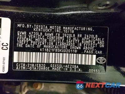 Zdjęcie 12 z 12 samochodu: 2019 TOYOTA AVALON TOURING VIN:4T1BZ1FB5KU020118 - miniatura