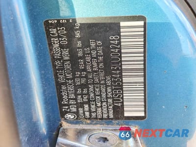 Zdjęcie 12 z 12 samochodu: 2003 BMW Z4 3.0 VIN:4USBT53443LU04248 - miniatura