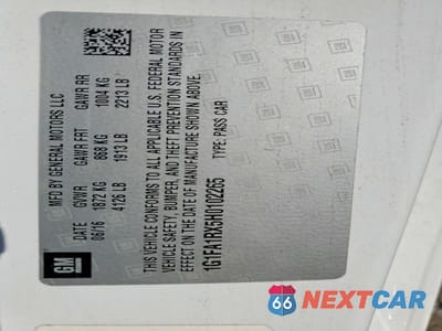 Zdjęcie 12 z 12 samochodu: 2017 CHEVROLET CAMARO LS VIN:1G1FA1RX5H0102265 - miniatura