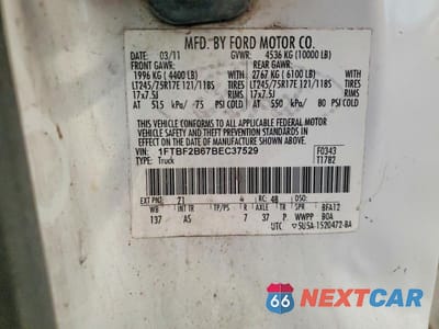 Zdjęcie 13 z 13 samochodu: 2011 FORD F250 SUPER DUTY VIN:1FTBF2B67BEC37529 - miniatura