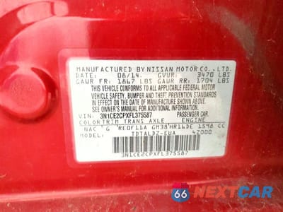 Zdjęcie 12 z 12 samochodu: 2015 NISSAN VERSA NOTE SV VIN:3N1CE2CPXFL375587 - miniatura