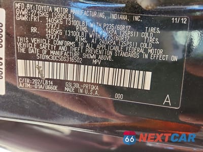 Zdjęcie 13 z 13 samochodu: 2013 TOYOTA SIENNA XLE 8-PASSENGER VIN:5TDYK3DC5DS316502 - miniatura