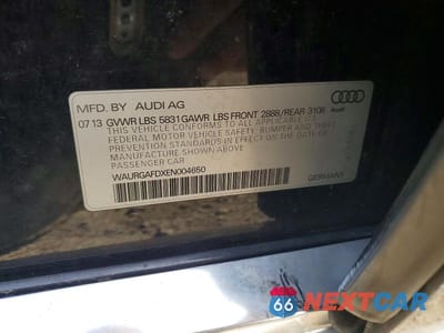 Zdjęcie 12 z 12 samochodu: 2014 AUDI A8 L QUATTRO VIN:WAURGAFDXEN004650 - miniatura