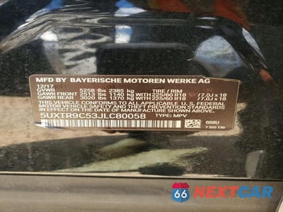 Zdjęcie 14 z 14 samochodu: 2018 BMW X3 XDRIVE30I VIN:5UXTR9C53JLC80058 - miniatura
