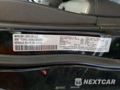 Zdjęcie 14 z 14 samochodu: 2020 DODGE DURANGO SXT VIN:1C4RDJAG8LC356891 - miniatura