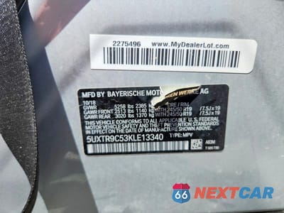 Zdjęcie 13 z 13 samochodu: 2019 BMW X3 XDRIVE30I VIN:5UXTR9C53KLE13340 - miniatura