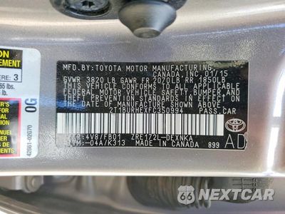Zdjęcie 12 z 12 samochodu: 2015 TOYOTA COROLLA LE VIN:2T1BURHEXFC350994 - miniatura