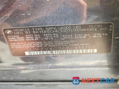 Zdjęcie 13 z 13 samochodu: 2011 BMW X5 XDRIVE35I VIN:5UXZV4C56BL414701 - miniatura