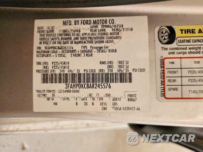 Zdjęcie 12 z 12 samochodu: 2010 FORD FUSION SPORT VIN:3FAHP0KC8AR245576 - miniatura