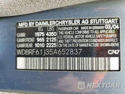 Zdjęcie 13 z 13 samochodu: 2005 MERCEDES-BENZ C240 SPORT VIN:WDBRF61J35A652837 - miniatura