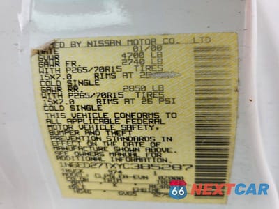 Zdjęcie 12 z 12 samochodu: 2000 NISSAN FRONTIER XE VIN:1N6ED27TXYC385287 - miniatura