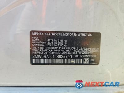 Zdjęcie 12 z 12 samochodu: 2020 BMW 330XI VIN:3MW5R7J01L8B35790 - miniatura