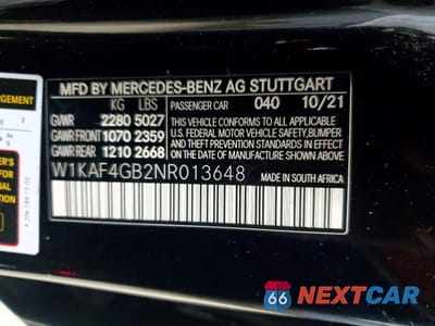 Zdjęcie 12 z 12 samochodu: 2022 MERCEDES-BENZ C 300 VIN:W1KAF4GB2NR013648 - miniatura