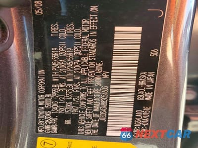 Zdjęcie 13 z 13 samochodu: 2008 TOYOTA HIGHLANDER SPORT VIN:JTEDS43A882054603 - miniatura