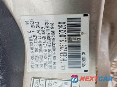 Zdjęcie 12 z 12 samochodu: 2002 HONDA CIVIC LX VIN:1HGEM22512L003250 - miniatura