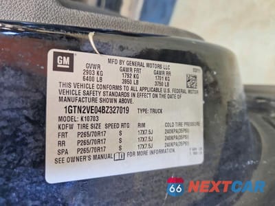 Zdjęcie 12 z 12 samochodu: 2011 GMC SIERRA K1500 SLE VIN:1GTN2VE04BZ327019 - miniatura