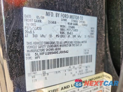 Zdjęcie 14 z 14 samochodu: 2009 LINCOLN NAVIGATOR VIN:5LMFU28549EJ00542 - miniatura