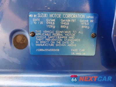 Zdjęcie 12 z 12 samochodu: 2006 SUZUKI AERIO VIN:JS2RB62S565300458 - miniatura