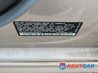 Zdjęcie 12 z 12 samochodu: 2013 VOLKSWAGEN PASSAT S VIN:1VWAP7A38DC043519 - miniatura