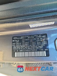 Zdjęcie 14 z 14 samochodu: 2018 HYUNDAI TUCSON SE VIN:KM8J2CA48JU756814 - miniatura