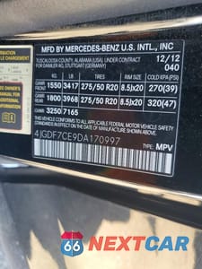 Zdjęcie 13 z 13 samochodu: 2013 MERCEDES-BENZ GL 450 4MATIC VIN:4JGDF7CE9DA170997 - miniatura