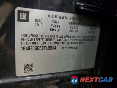 Zdjęcie 12 z 12 samochodu: 2011 BUICK LACROSSE CXS VIN:1G4GE5GD6BF125814 - miniatura