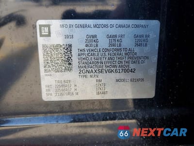 Zdjęcie 14 z 14 samochodu: 2019 CHEVROLET EQUINOX LS VIN:2GNAXSEV6K6170042 - miniatura