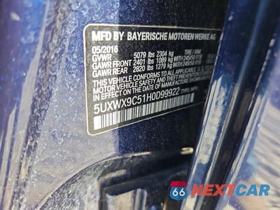 Zdjęcie 13 z 13 samochodu: 2017 BMW X3 XDRIVE28I VIN:5UXWX9C51H0D99922 - miniatura