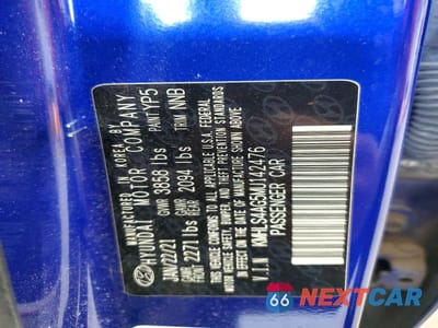 Zdjęcie 13 z 13 samochodu: 2021 HYUNDAI ELANTRA SEL VIN:KMHLS4AG5MU142476 - miniatura