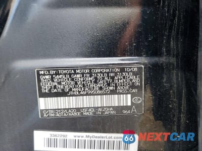 Zdjęcie 12 z 12 samochodu: 2009 LEXUS LS 460 VIN:JTHBL46F995086572 - miniatura