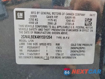 Zdjęcie 13 z 13 samochodu: 2017 CHEVROLET EQUINOX LS VIN:2GNALBEK4H1591264 - miniatura