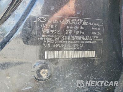 Zdjęcie 12 z 12 samochodu: 2018 HYUNDAI ELANTRA SEL VIN:5NPD84LF0JH391463 - miniatura