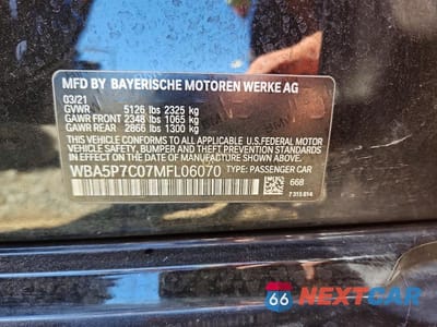 Zdjęcie 12 z 12 samochodu: 2021 BMW 330E VIN:WBA5P7C07MFL06070 - miniatura
