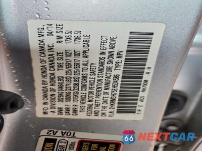 Zdjęcie 14 z 14 samochodu: 2014 HONDA CR-V EXL VIN:2HKRM3H75EH534586 - miniatura