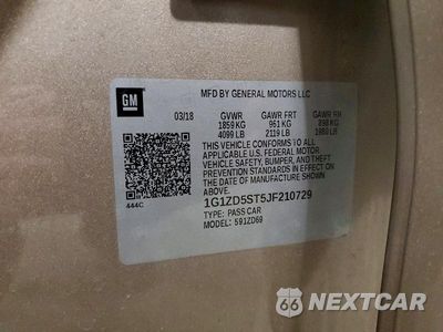Zdjęcie 12 z 12 samochodu: 2018 CHEVROLET MALIBU LT VIN:1G1ZD5ST5JF210729 - miniatura