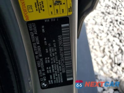 Zdjęcie 13 z 13 samochodu: 2007 BMW X3 3.0SI VIN:WBXPC93487WF26088 - miniatura
