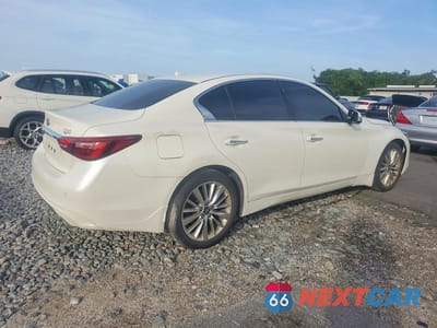 Trzecie zdjęcie samochodu z tyłu: 2021 INFINITI Q50 LUXE VIN:JN1EV7BR7MM753571 - miniatura