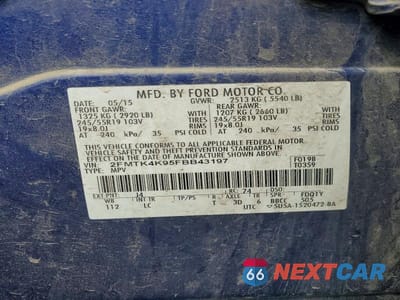 Zdjęcie 14 z 14 samochodu: 2015 FORD EDGE TITANIUM VIN:2FMTK4K95FBB43197 - miniatura